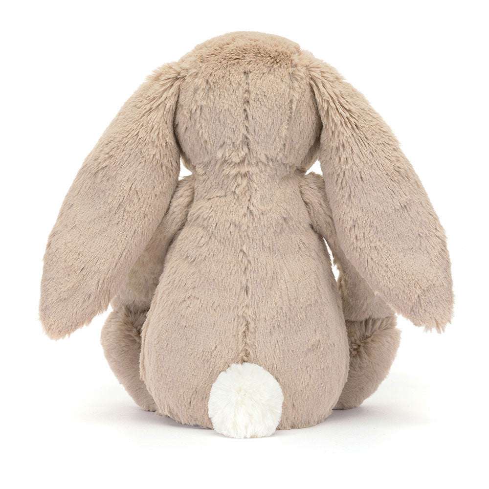 Jellycat Blossom Beige Bunny Petal small plush toy with soft fabric and adorable bunny face, perfect for cuddling.