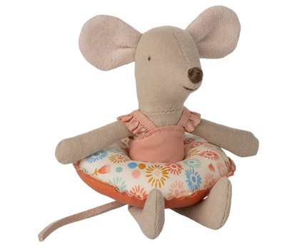 Maileg Beach mouse with float, Little sister - Flower