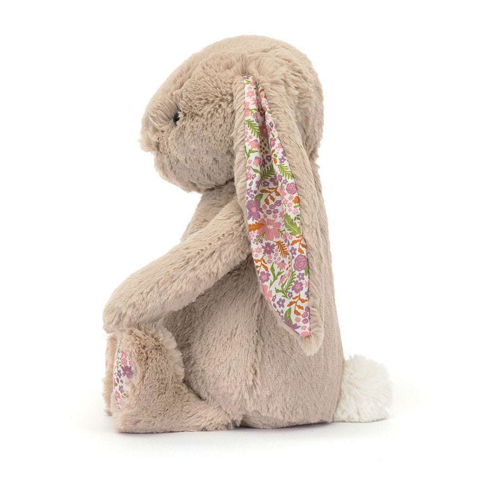 Jellycat Blossom Beige Bunny "Petal" small plush play toy with soft fabric and adorable bunny design.