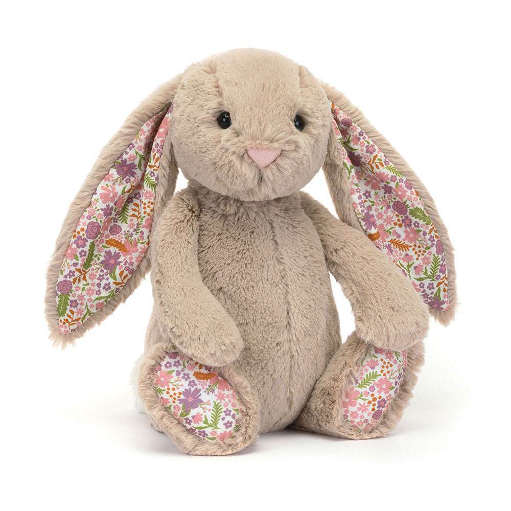 Jellycat Blossom beige bunny "Petal" small plush toy with soft fabric and cute bunny ears, ideal for children or cuddling.